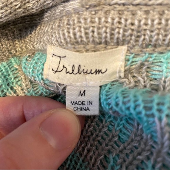 Trillium Open Front Cardigan Gray M - Picture 4 of 4